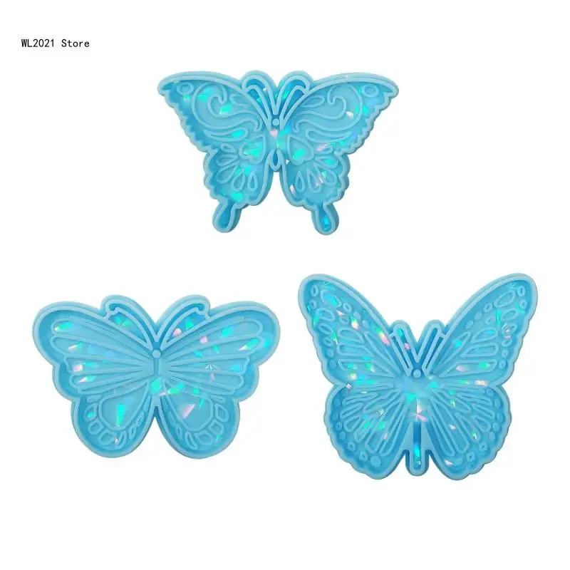 

Shiny Glossy Dropping Silicone Butterfly-shape Molds Light Shadow Pendant Mold DIY Ornaments Jewelry Epoxy Crafting Mold