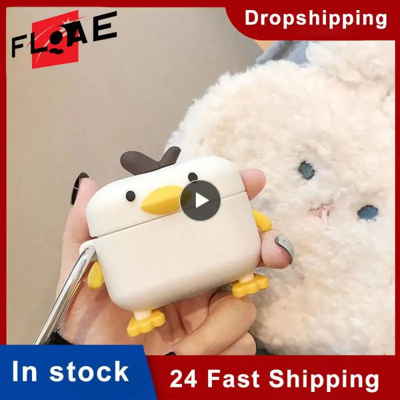 

Soft And Durable Cartoon Wireless Earphone Case Small And Portable Earphone Case For Airpods Cute Duck Earphone Case
