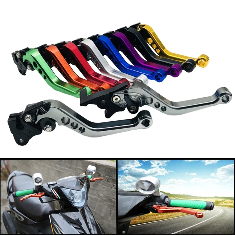 

Aluminum Double Disc Brake Handle Lever Adjustable for Motorcycles Electric Bike Dropship