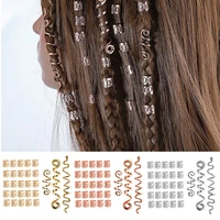 ethnic style women men styling tools dreadlocks hair accessories spiral beads rings tube clips dirty braid hair buckles
