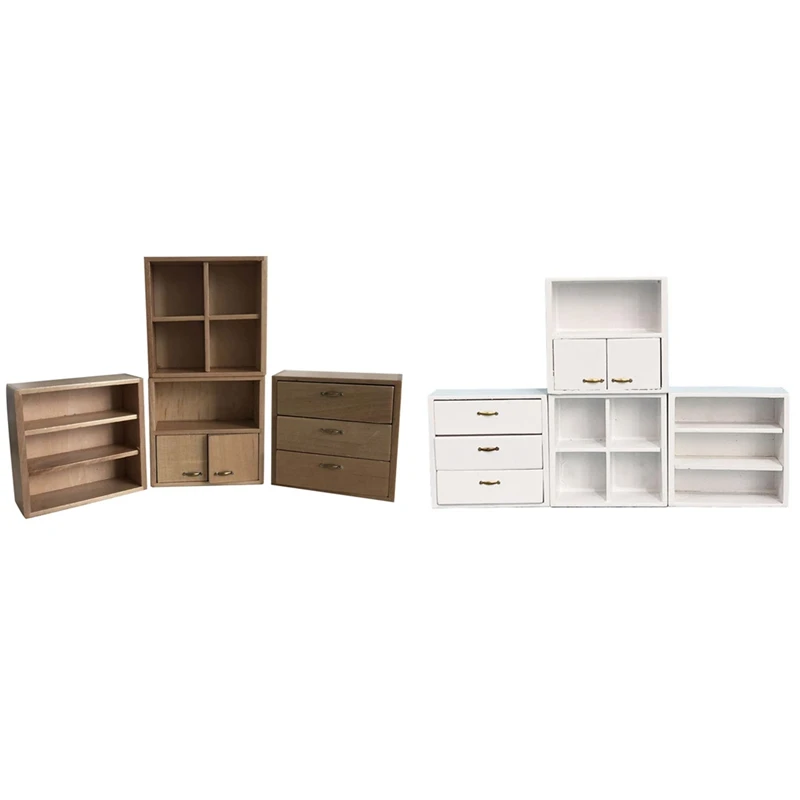 

1:12 Dollhouse Miniature Furniture Multifunction DIY Mini Cabinet Furniture Decorative Accessories