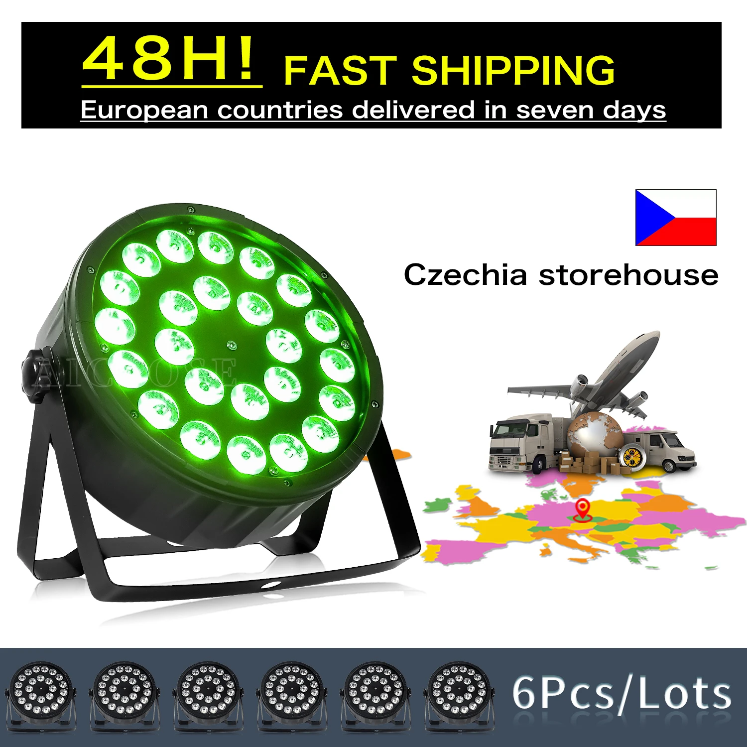 

6Pcs/Lots 24x12W RGBW 4in1 Remote Control Led Par Light 24*12w With DMX512 stage DJ Equipment Wedding bar Disco Stage Lighting