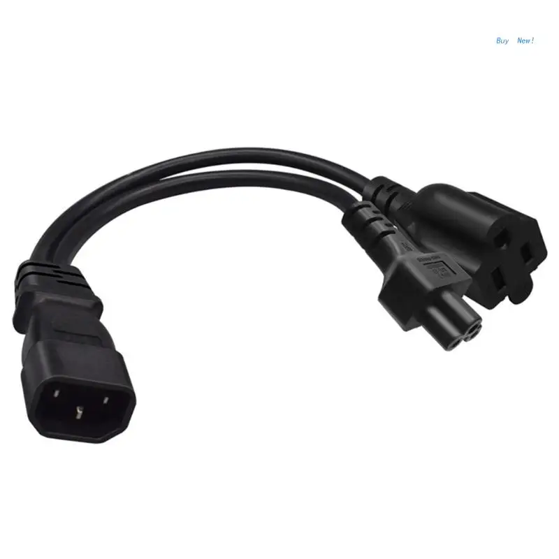 

3 Terminals IEC320-C14 to C5+Nema 5-15R Power Cable Male to Female Cord Wire