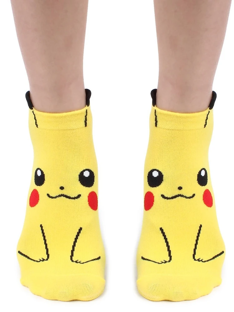 Pokemon носки Пикачу Покемон чармандер Сквиртл психоут японские носки-лодочки Kawaii