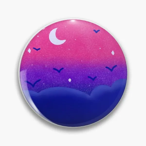 

Бисексуальный флаг небо, настраиваемая мягкая кнопка, булавка, воротник, модный значок, подарок, одежда, любимый, смешное женское ювелирное ...