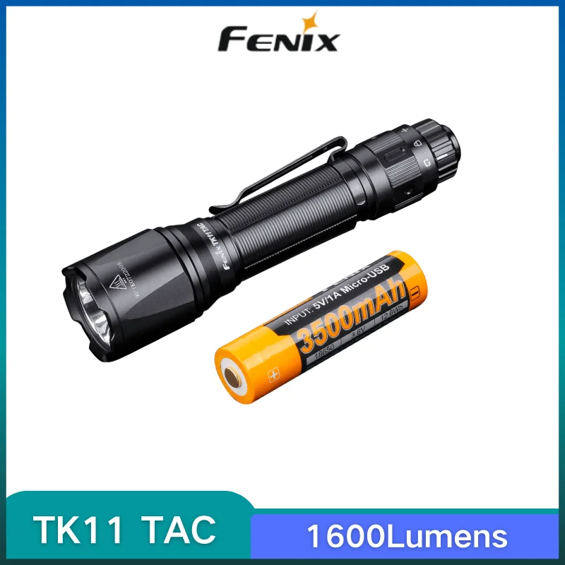 

Тактический светодиодный фонарик Fenix TK11 TAC, 1600 люмен, два режима, с тактическим переключателем