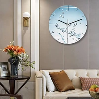 high quality simple wall clock european mute luxury luxury wall clock modern design tempered glass reloj de pared home decor
