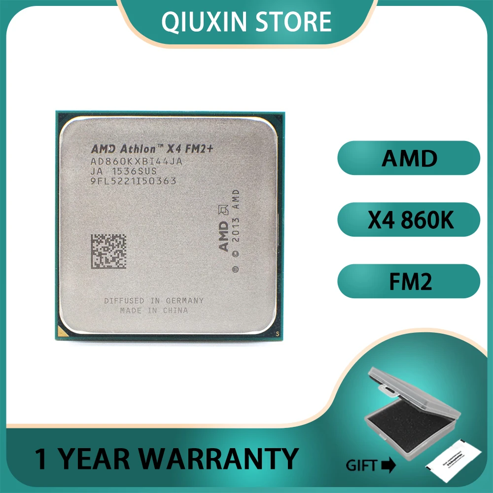 

AMD Athlon X4 860K 860 K CPU Processor AD860KXBI44JA 3.7 GHz Duad-Core Socket FM2+