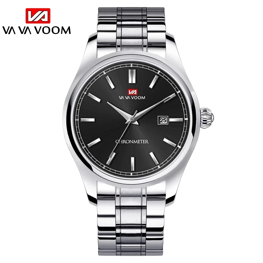 

Watch For Men Business Style Clock Fashion Casual Quartz Movement Stainless Steel Strap Waterproof Calendar luxury Brand Watch