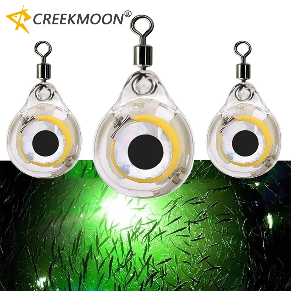 

10/5/3pcs Mini Fishing Lure Light LED Deep Drop Underwater Eye Shape Fishing Squid Bait Luminous Lure for Attracting Fish Tools