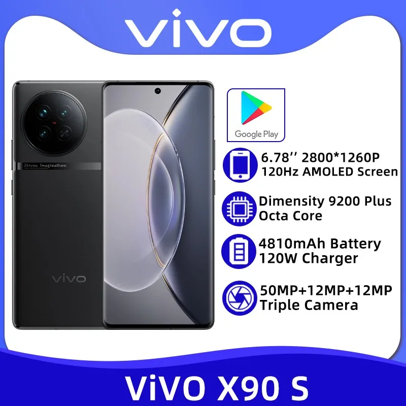 VIVO X90 S 5G Dimensity 9200 Plus Octa Core 6.78'' 120Hz AMOLED Screen 50MP Triple Camera 4810mAh Battery 120W Charger NFC