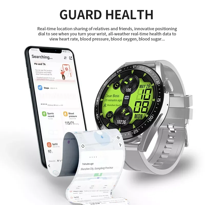 

SmartWatch HW28 Watch Men Stopwatch NFC Voice Assistant Bluetooth Call Heart Rate Monitor Women pk GTR 3 GTS 2