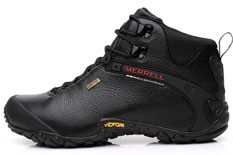 Original Merrell Men Outdoor Sneakers Leisure Tourism Wearable Genuine Leather Climbing Mountaineering Sports Shoes Eur39-44