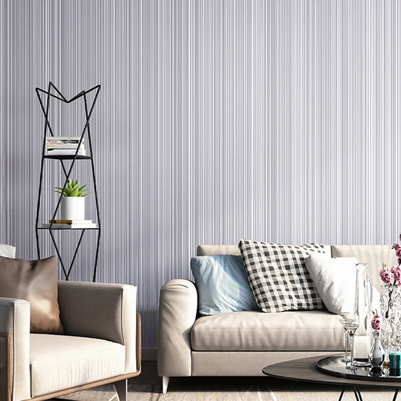 

Современные однотонные и простые полосатые обои для спальни, фоновые Декорации для гостиной, ПВХ настенные наклейки, Стикеры для спальни