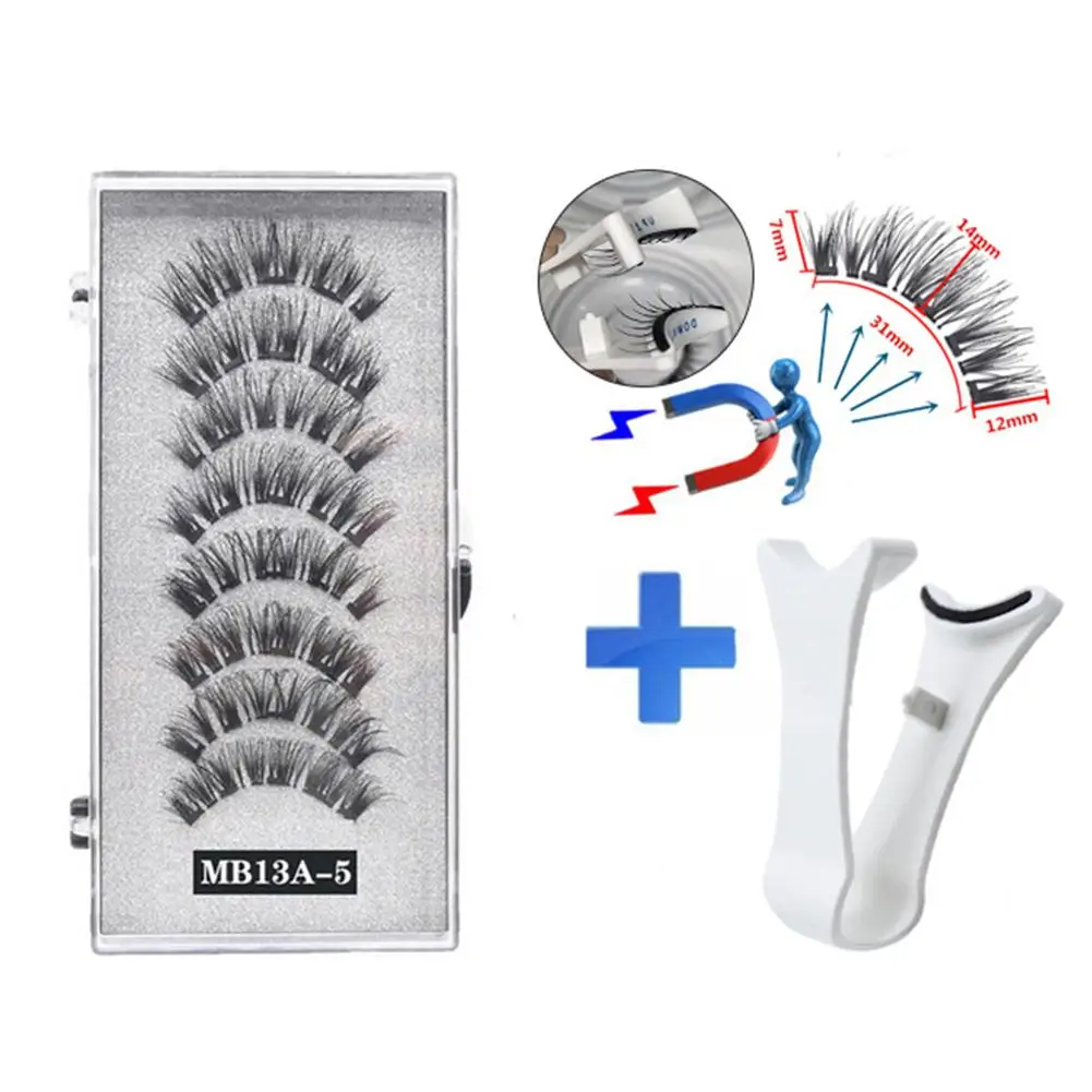 3D натуральные магнитные ресницы с 5 магнитными ресницами ручной работы