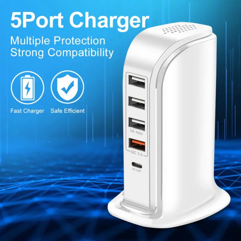 QC3.0 5 Port USB Charger HUB LED Display Multi USB Charging Station Dock Universal Mobile Phone Desktop Wall Home EU UK Plug
QC3.0 5 Port USB Charger HUB LED Display Multi USB Charging Station Dock Universal Mobile Phone Desktop Wall Home EU UK Plug