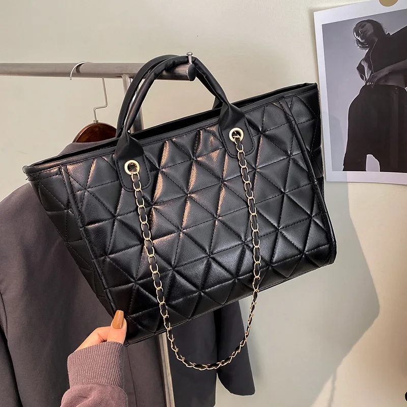 

HUAXI 2023 New Casual Tote Bags For Women Handbags Designer Shoulder Bag Large Capacity Pu Leather Female Top-handle Bags