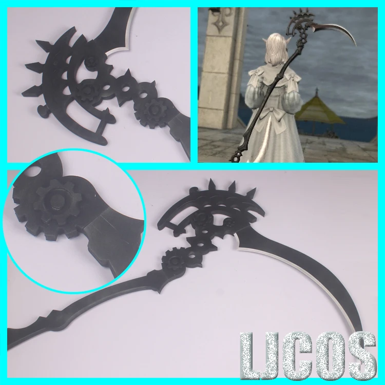 

Game Final Fantasy XIV FF14 Dark Ada Death Scythe Cosplay Weapon Halloween Christmas Party Props for Comic Show