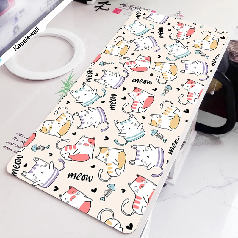

Mause Pad Gamer Mouse Mats Gaming Desk Mat Pc Gamer Kawaii Cute Cat Mausepad Large Mousepad Cheap Gaming Laptop Office Deskmat