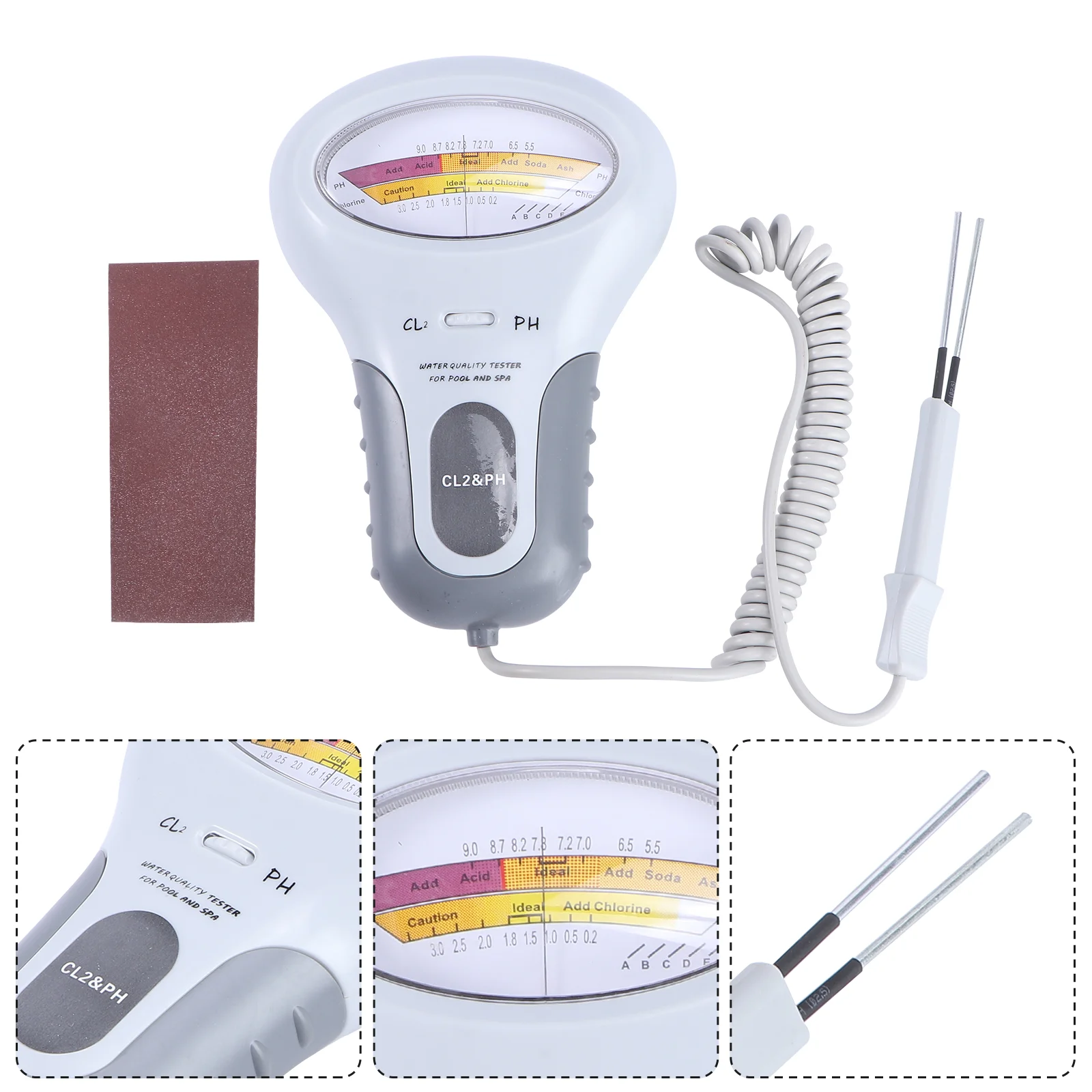 

Swimming Pool Water Quality Tester Hot Spring Pool Spa Aquarium Portable PH Meter Residual Chlorine Detector CL2 Chlorine