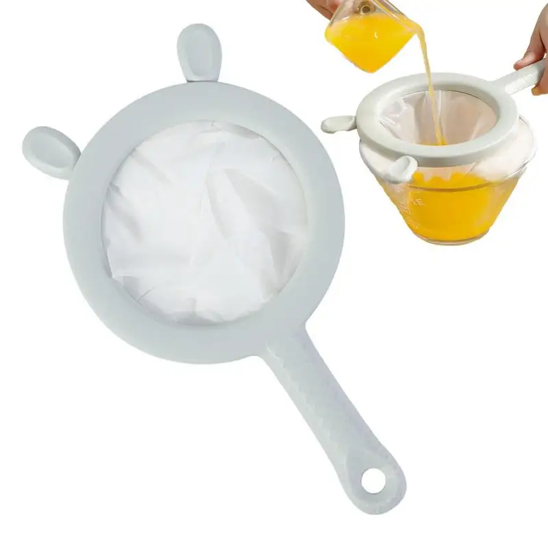 

Ultra Fine Mesh Strainer Mesh Kitchen Nut Milk Filter Colander Food Separation Strainer PP Non Slip Handle Kitchen Strainer Tool