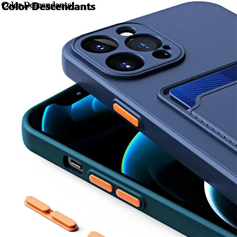 Силиконовый чехол-бумажник с отделением для карт Samsung Galaxy A20 A21 A21S A22 4G A30 A31 A32 5G A42 A50