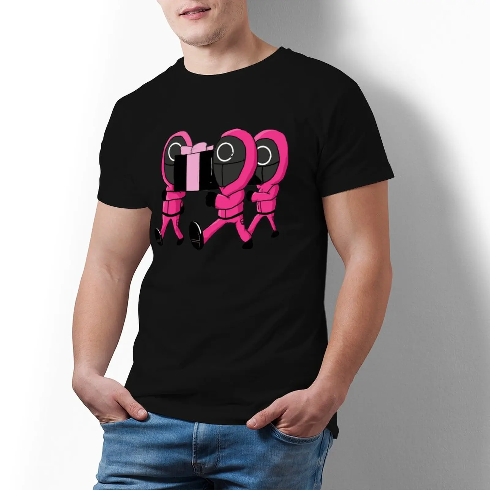 

Coffin Squid Game Meme T Shirt TV Men Awesome T-Shirt Short-Sleeve Print 100 Cotton Tee Shirt