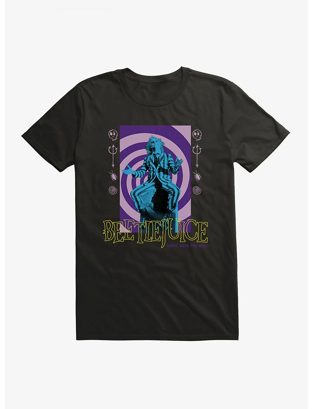 Черная футболка Beetlejuice Swirl hi-res |