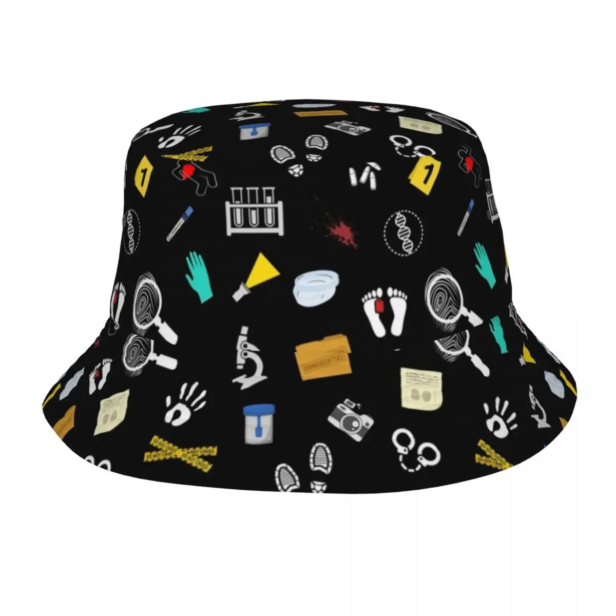 

Girl Bob Hat Black True Crime Forensic Science Lover Summer Travel Headwear Outdoor Sports Fisherman Hat Bob Birthday Gift Idea