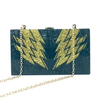 luxury designer handbag mini original women wallet black shoulder acrylic brand clutch fashion party prom crossbody evening bags