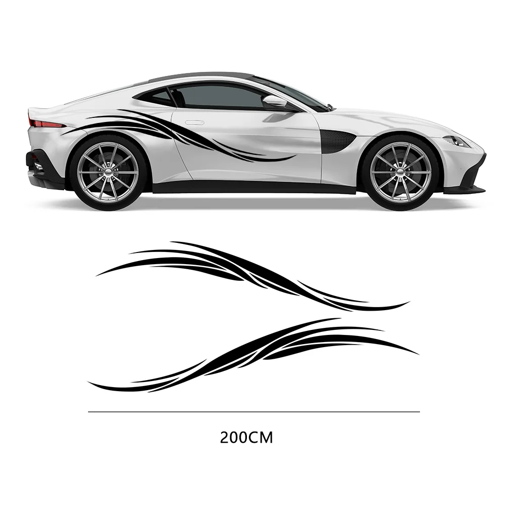 

Cute 2 Pack Car Cover Assssoires Cut Decal Door Long Stripe Sticker for Windows Car Truck Full Body DIY Car Sticker Long Strip