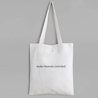 make heaven crowded canvas bag christian reusable bag religious custom bags with logo faith tote bags