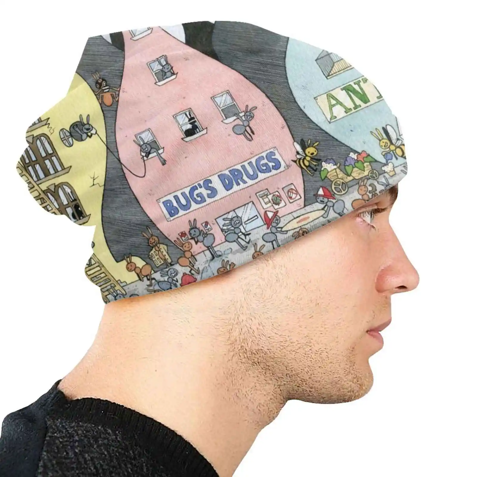 Вязаная шапка Ant City теплая уличные шапки милая городская ваза с муравьями