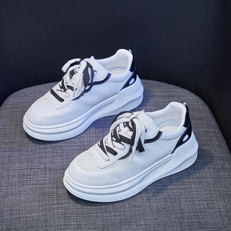 

Women Sneakers White Tennis Women Shoes Spring Summer Female Board Shoes Platform Flats Casual Ladies Vulcanize Shoes Lace-up
