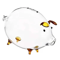 piggy bank glass piggy bank decorative saving pot lovely money box clear money pot for gift kids home decor