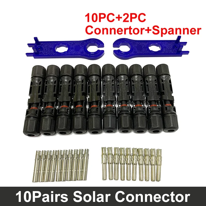 

10 Pairs Male And Female Solar Panel 30A Line Wire Plug Socket Connector For AWG14 AWG12 AWG10 UL94-VO