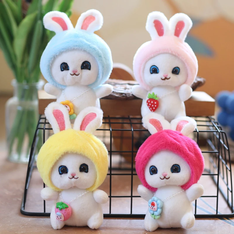 Kawaii милый кролик плюшевый брелок мультяшная кукла мягкий рюкзак кулон подвески