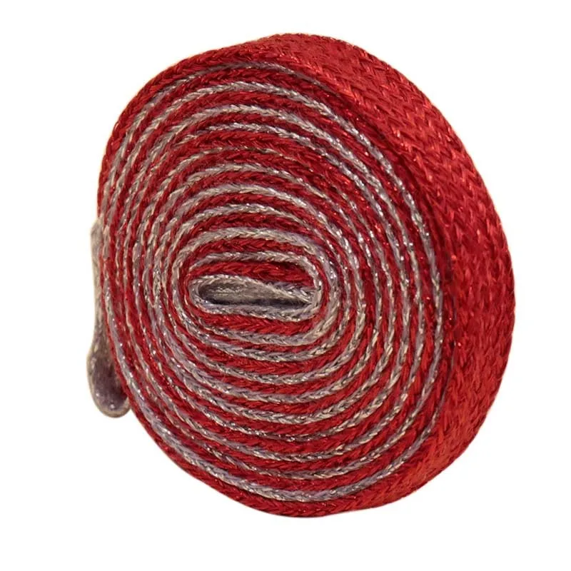 

1 пара плоских шнурков, серебристые металлические праздничные шнурки 7 мм, шнурки для обуви для кемпинга, 60-180 см, шнурки с металлическим блес...