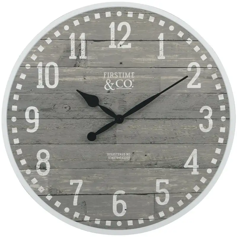 

Co. Gray Arlo Wall Clock, Farmhouse, Analog, 20 x 2 x 20 in
