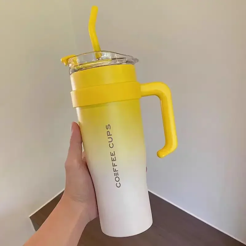 Чашка-термос из нержавеющей стали для воды с крышкой