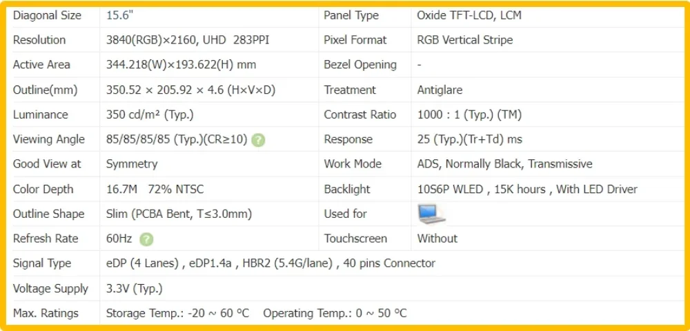 NE156QUM-N64 NE156QUM N64 15 6-дюймовый ЖК-экран для ноутбука Тонкая IPS-панель без сенсорного