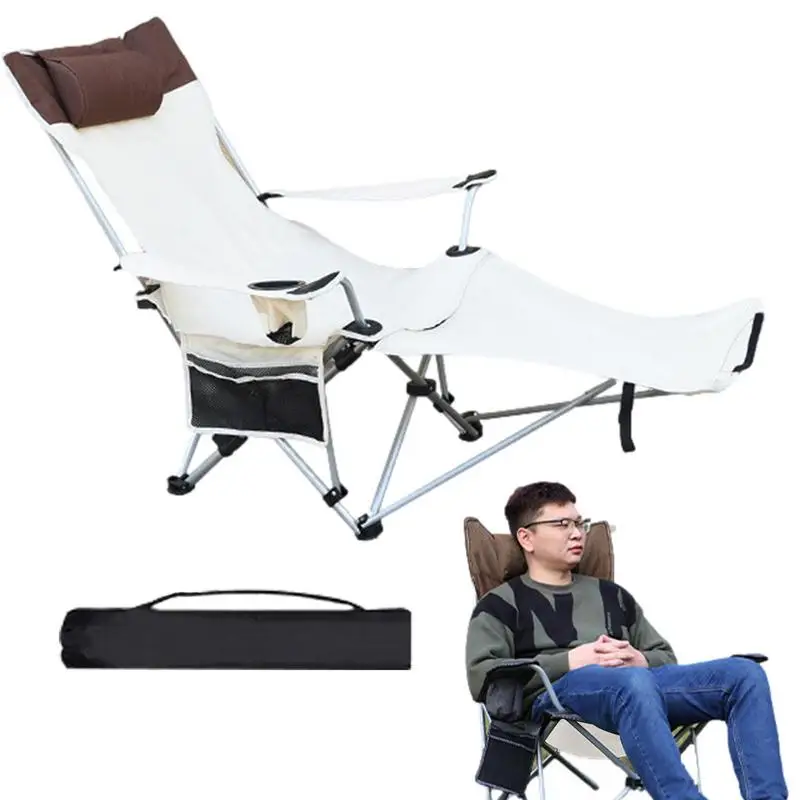 

Camping Chair With Foot Rest Reclining Camping Chair Folding With Footrest Oxford Cloth Comfortable Sit Chair With Armrest For
