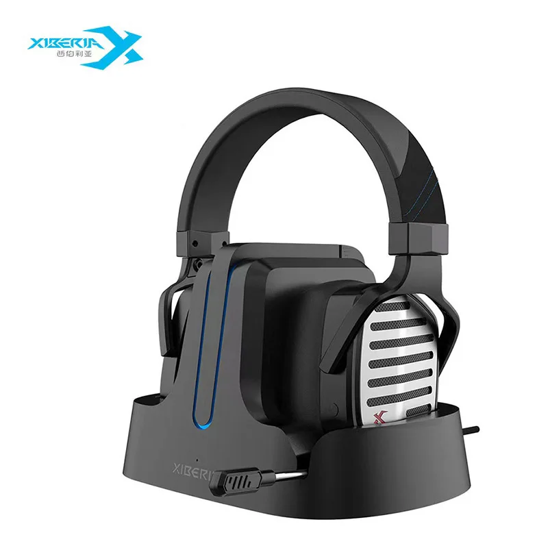 

XIBERIA G02 беспроводные наушники 2,4G игровая гарнитура для компьютера PS4 специализированные беспроводные шумоподавляющие наушники с микрофоно...