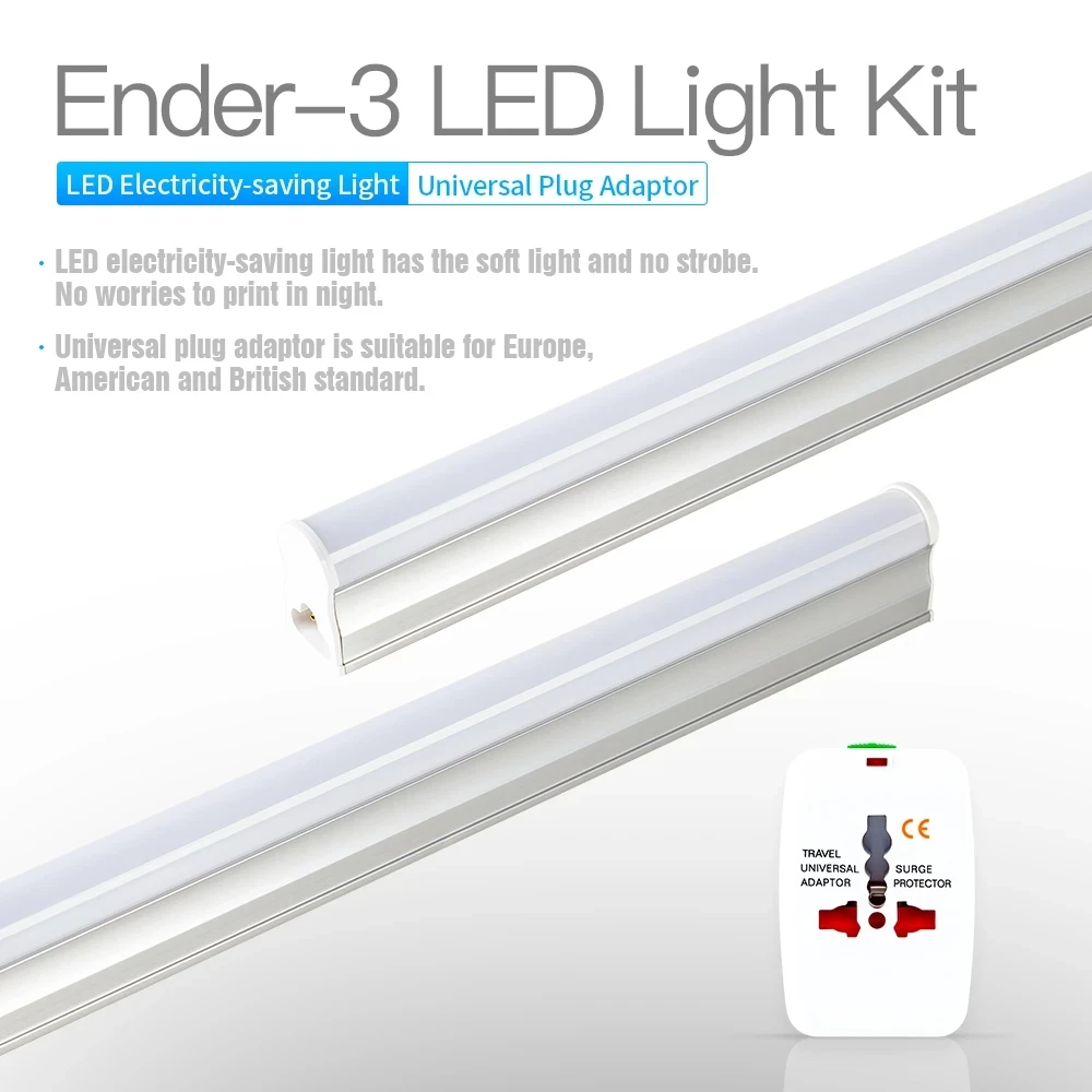 

CREALITY 3D 110/220V Ender-3 светильник Kit Универсальный штепсельный адаптер для Φ V2 Pro Ender-3 V2 3D Printer Parts