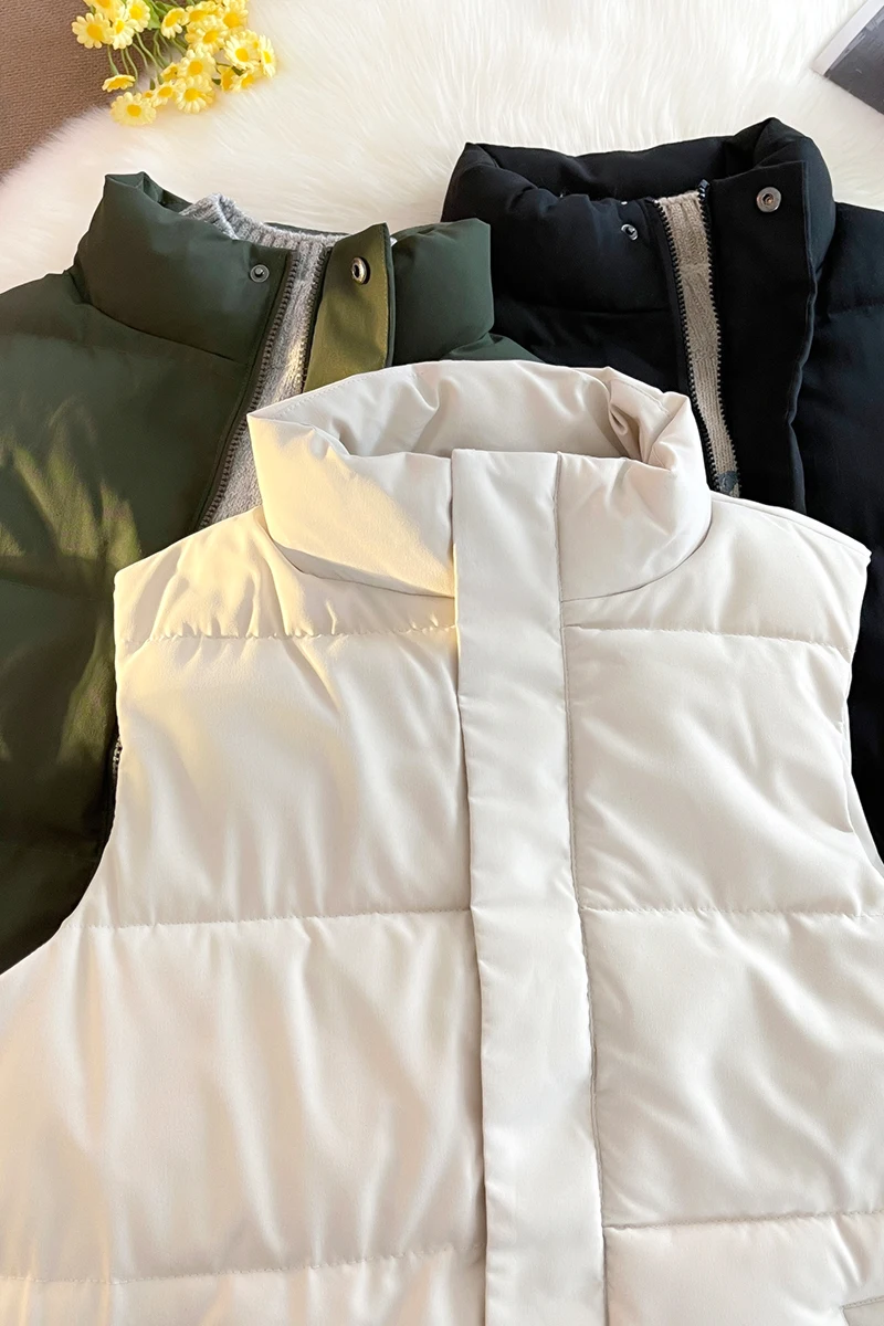 EOENKKY/Casual winter Fashion Mens Jacket Male Cotton Men's Vest Men Thicken Waistcoat Thermal Soft Vests Sleeveless Vest