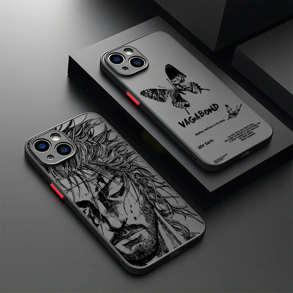 Японский чехол для телефона Vagabond Samurai iPhone 15 14 13 12 11 Mini Pro Max X XR XSMax 7 8 Plus матовая