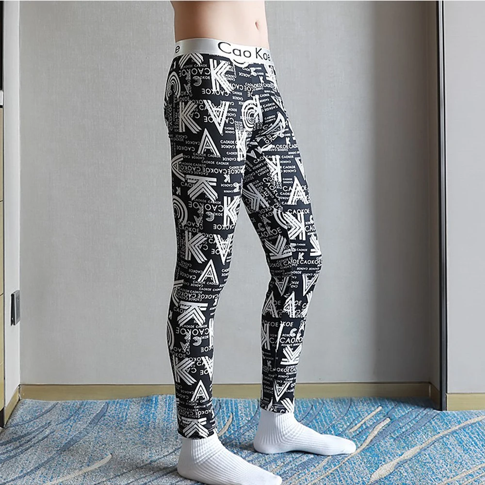 

Long Warm Thermal Underwear Bulge Warm Thermal Winter Clothes Man Men Pouch Compression Leggings Daily Long Johns Tights Pants