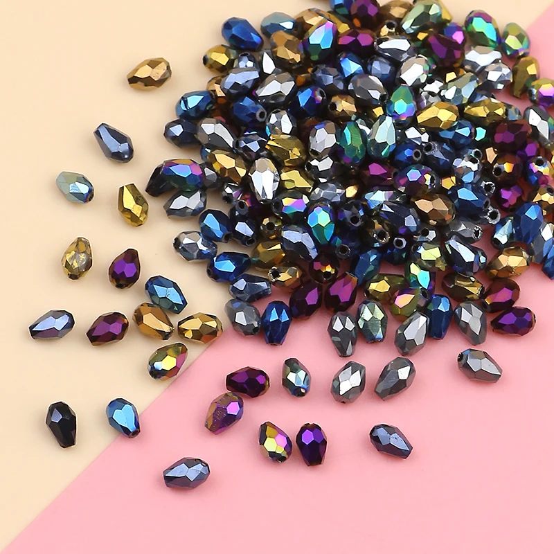 

Electroplated Exquisite Austrian Color Crystal Beads 4X6mm/100pcs Crystal beads ornaments DIY bracelet Necklace accessories