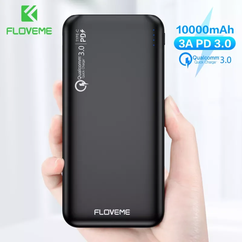 

NEW2023 FLOVEME 10000mAh Power Bank QC 3.0 4.0 Quick Charge For Xiaomi Powerbank 10000mAh PD Poverbank External Battery Portable