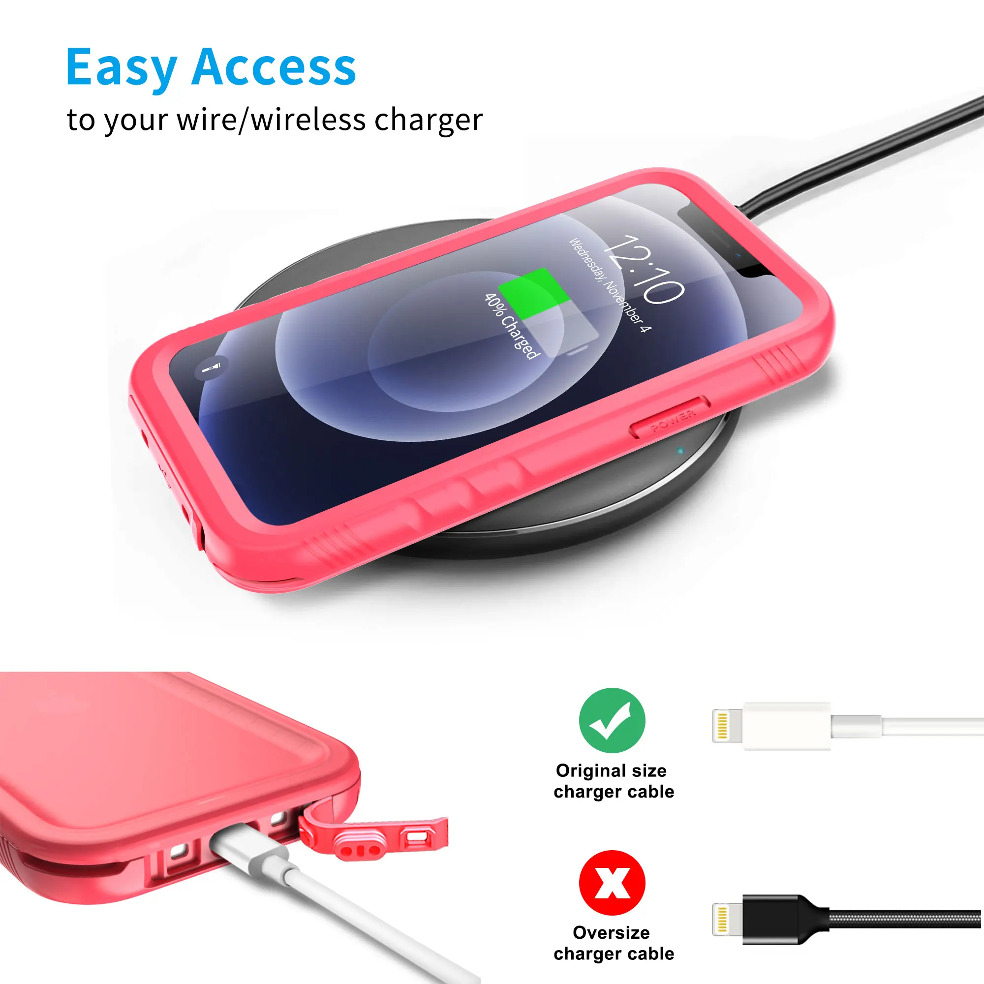 Чехол Cozycase IP68 ДЛЯ iPhone 13 12 11 Pro Max XS полностью герметичный водонепроницаемый чехол